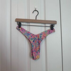 Kulani Kinis Women's Bikini Bottoms in Pink and Blue Swirl